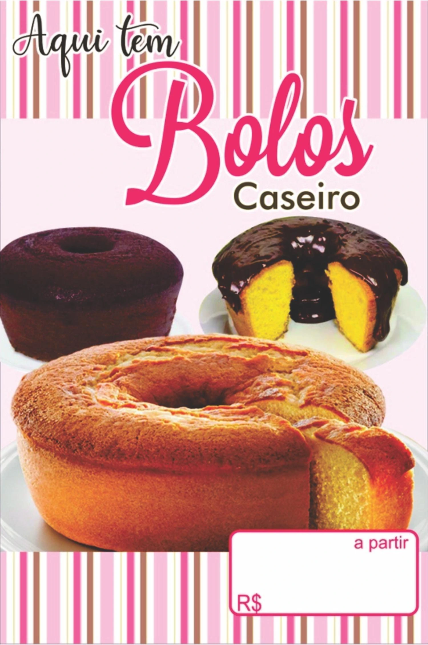 Miniatura Banner Arte Pronta - Bolo Caseiro