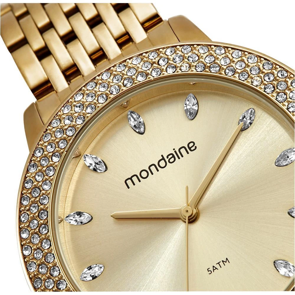 Miniatura Relogio Mondaine Feminino Ref: 32829Lpmvde1 Fashion Dourado