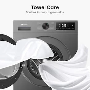 Miniatura Lava e Seca Hisense WD1i11 11kg Lava e 7kg Seca Inverter 1400 RPM Titanium 110V
