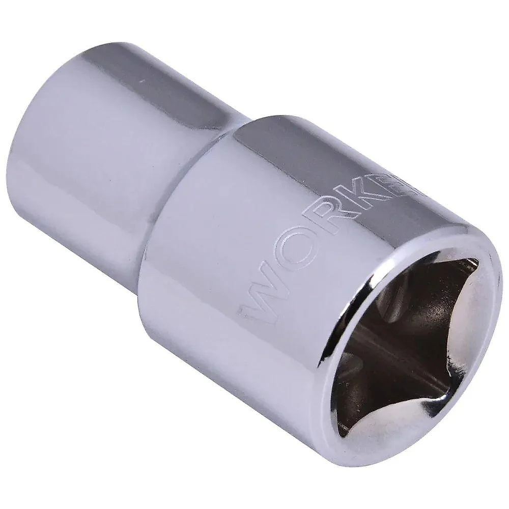 Soquete Estriado Worker 13mm com Encaixe 1-2 para Acessórios Manuais em Aço Cromo Vanádio Bivolt