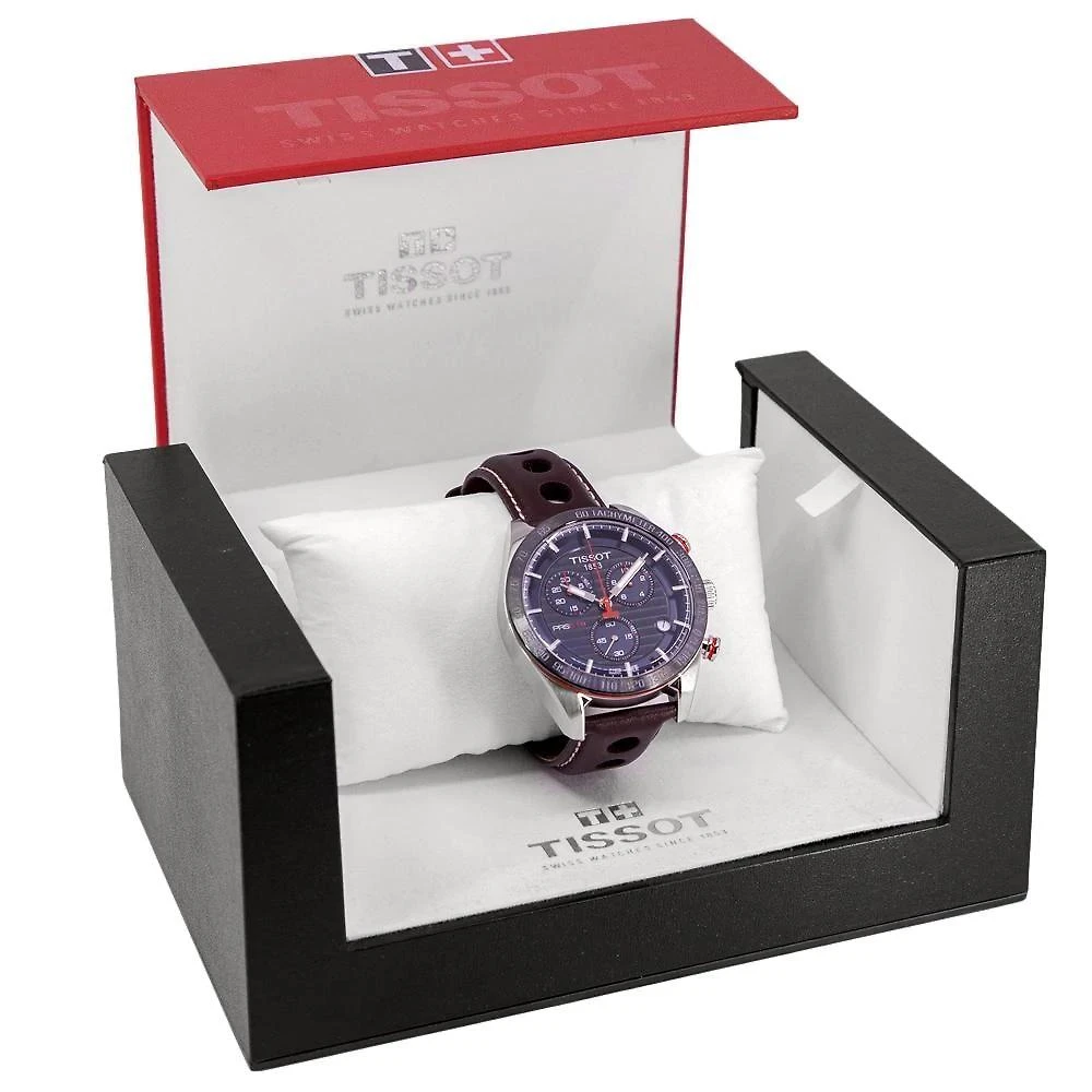 Miniatura Relógio Masculino Tissot Cronógrafo Prs 516 Analógico Azul