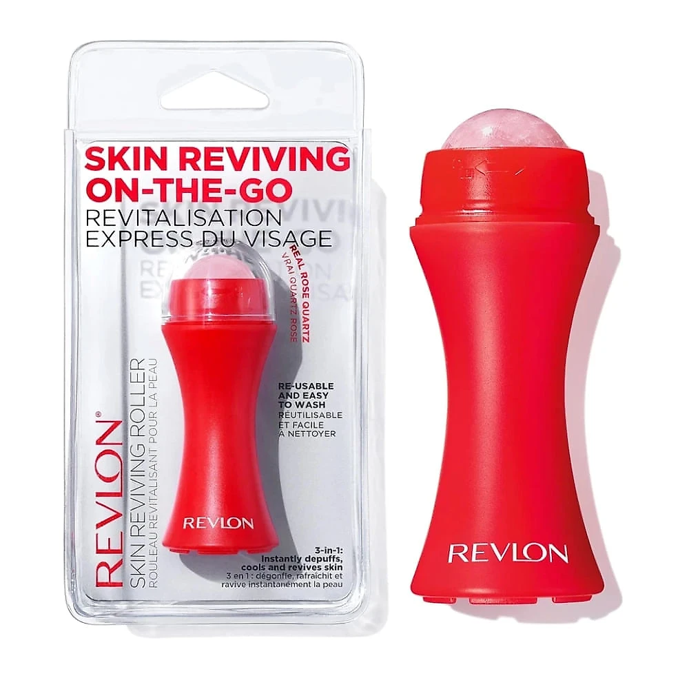 Pedra de Quartzo Rosa Real Revlon Skin Reviving Roller 1Un