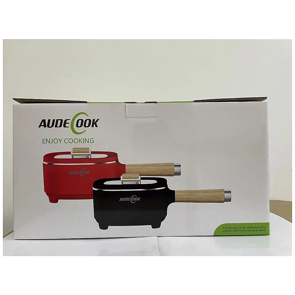 Audecook Hot Pot Electric 2L: Panela Multifuncional de 8 Polegadas com Revestimento Antiaderente e Controle de Potência Duplo