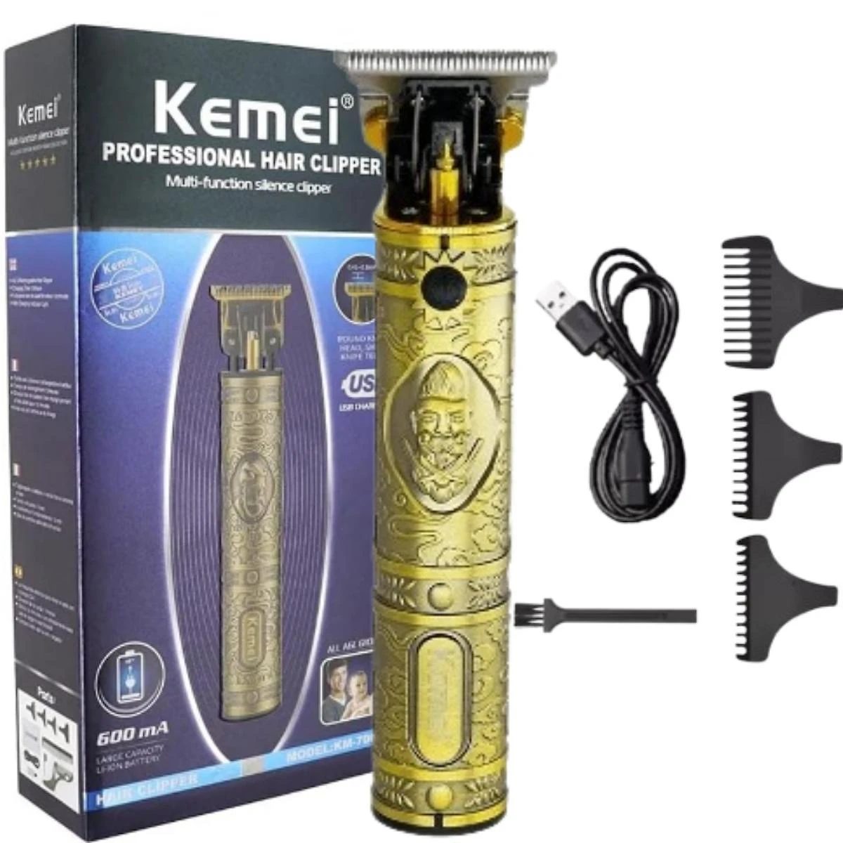 Miniatura Maquina Cortar Cabelo Bateria Recarregável Via Usb Cor