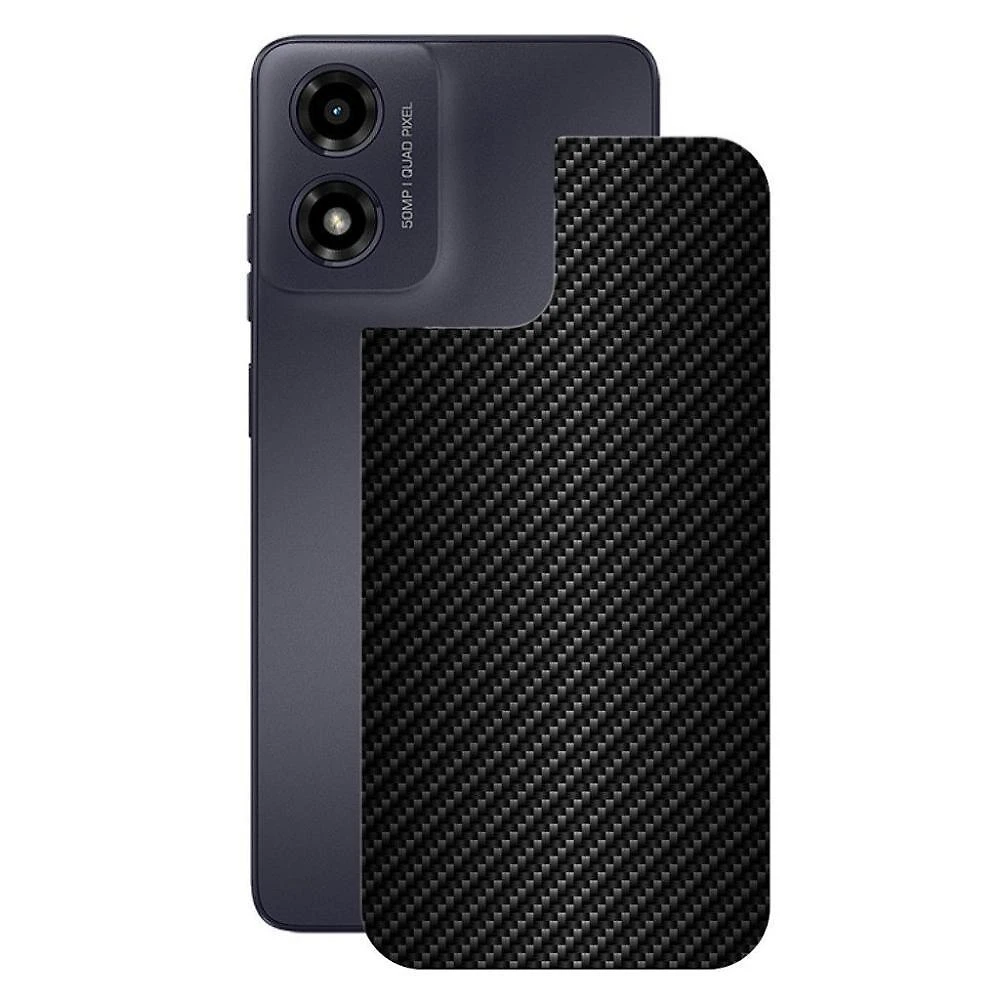 Película Para Motorola Moto G04s - Traseira De Fibra De Carbono Preta - Gshield