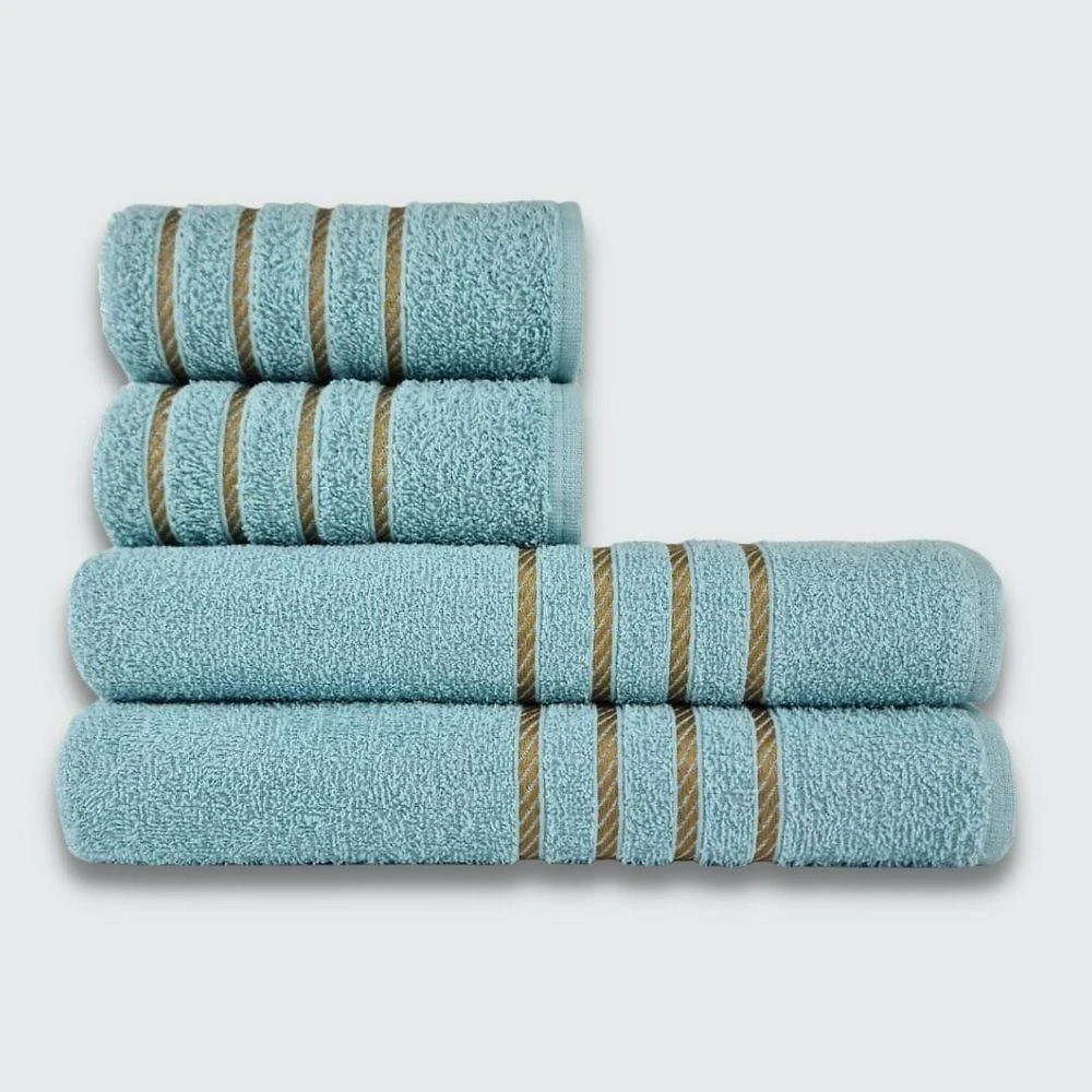 Jogo de Toalha 4 Peças Montreal 100% Algodão 330g-m2 Verde Aqua Beka