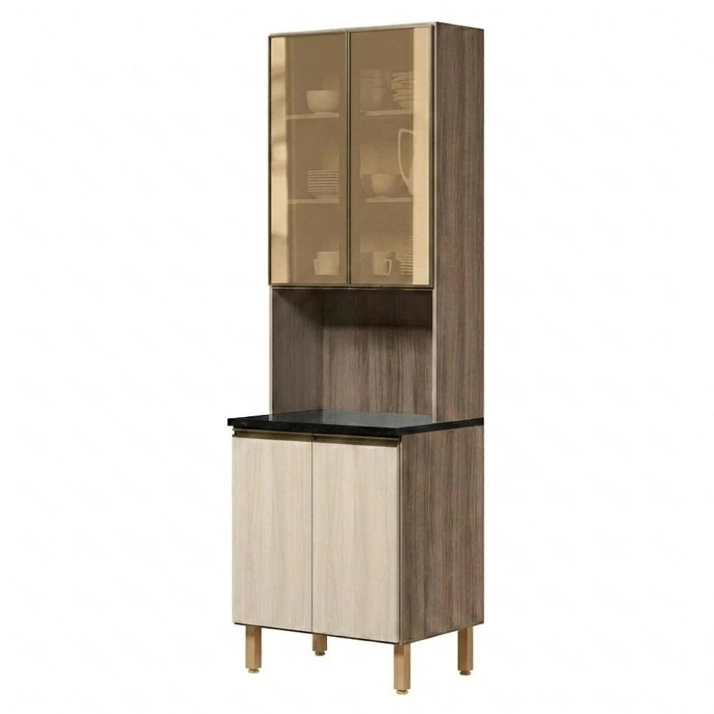 Paneleiro Kali Premium 4 Portas MDF 70CM Carvalho Toq Bianco Nicioli Móveis