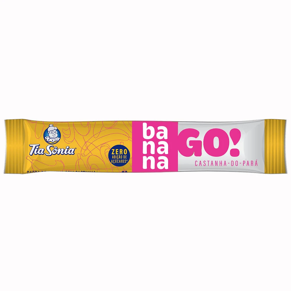 Barra Tia Sonia Banana Go! Castanha do Pará Zero Adição de Açucar 22g