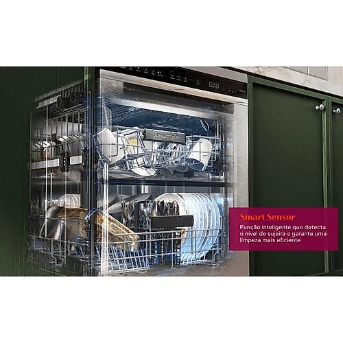 Lava-louças Brastemp 15 serviços Preto com Smart Sensor BLF61AE 127V