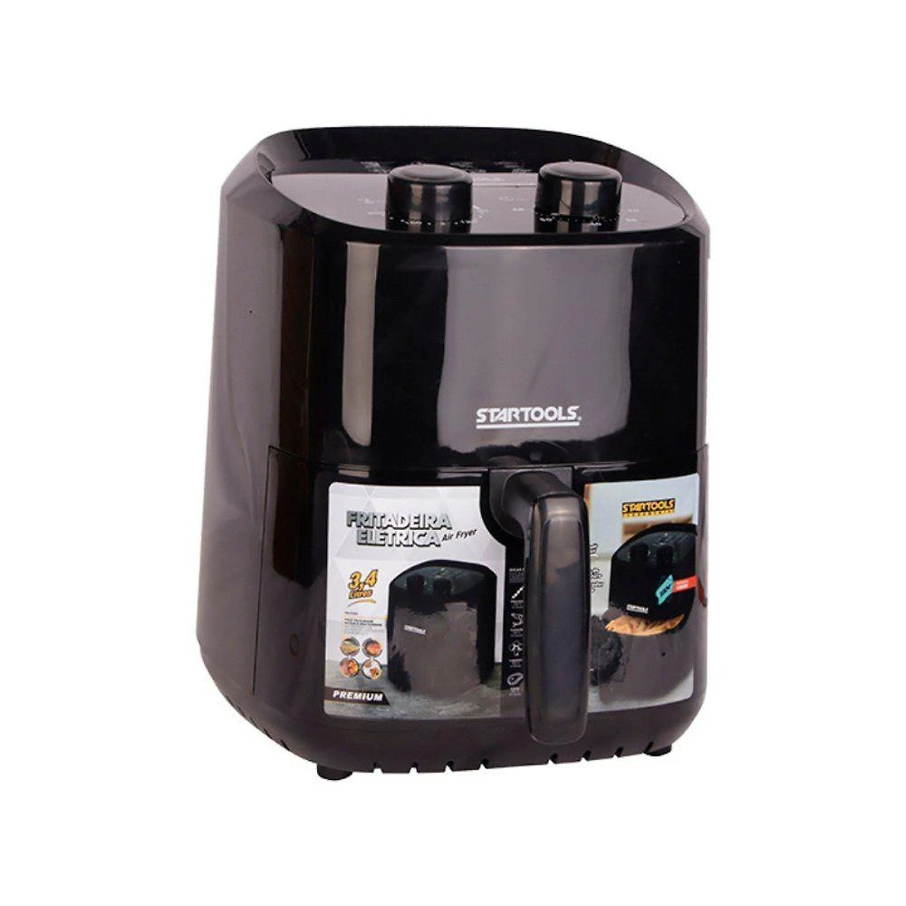 Fritadeira Elétrica Air Fryer Preto 3,4 Litros 110V