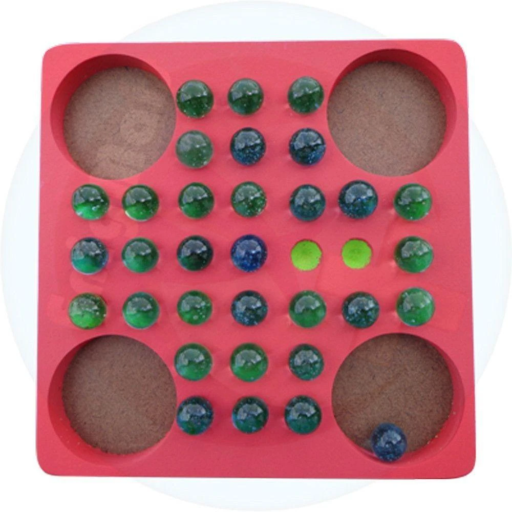 Jogo Resta Um Em Mdf Vermelho