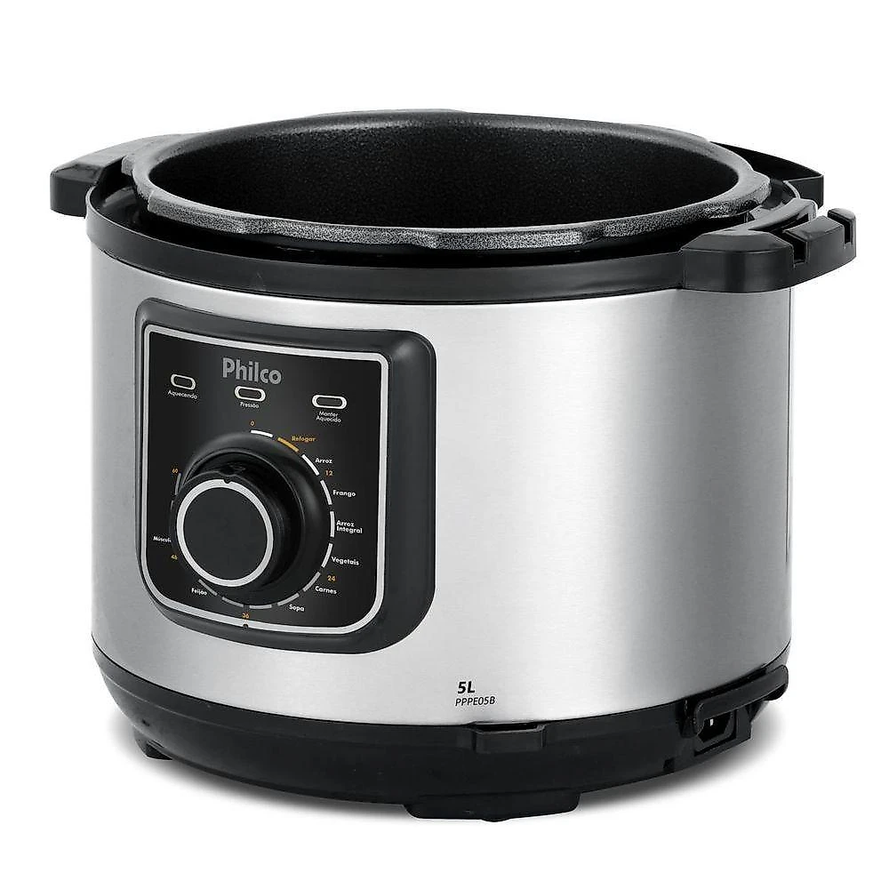 Panela de Pressão Elétrica Philco PPPE05B 5L 900W 9 Funções Preto 220V