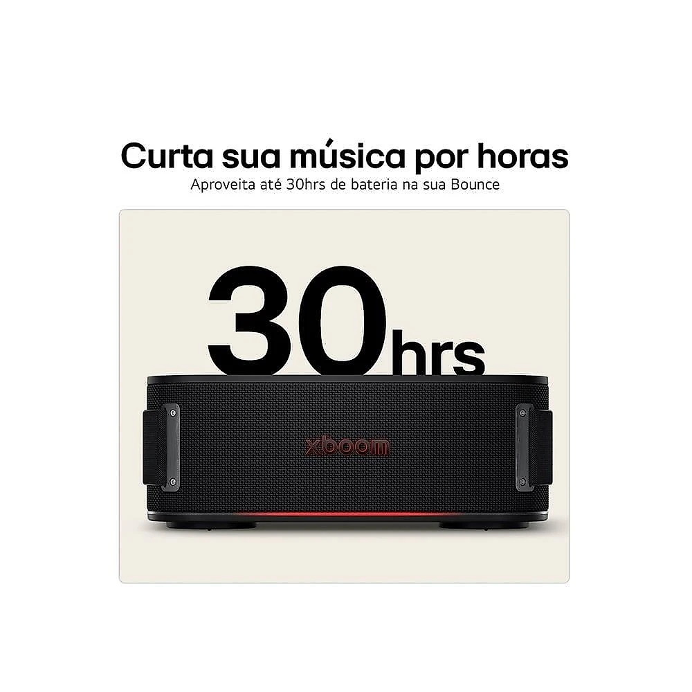 Caixa de som lg xboom bounce bluetooth 40w 30h bateria ai by will.i.am preta