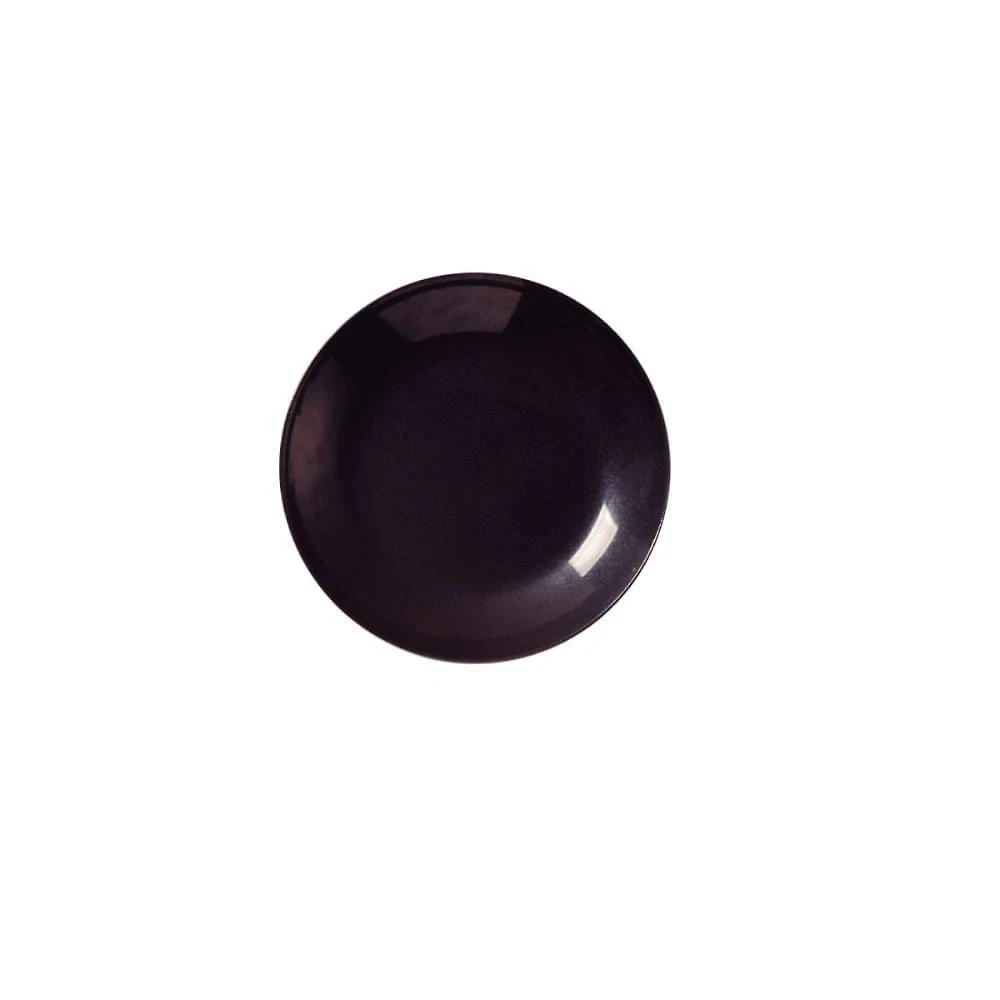 Prato Fundo Ametista Porcelana Decorada para Uso Diário Preto Tramontina 22CM