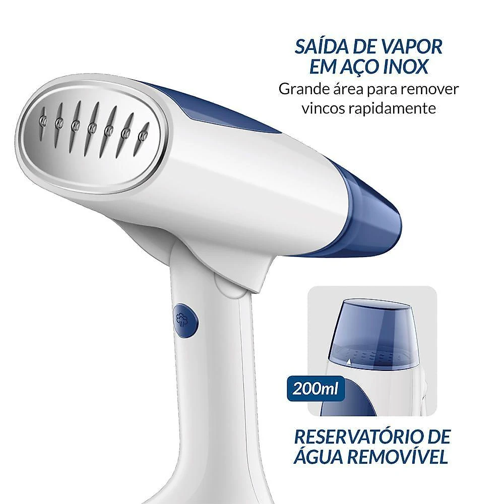 Passadeira A Vapor Dobrável Mondial Branco/azul VP-10-DB Bivolt