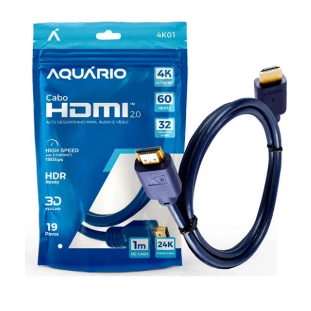 Cabo Hdmi Macho X Macho 2.0 19 Pinos Ultra 1 M
