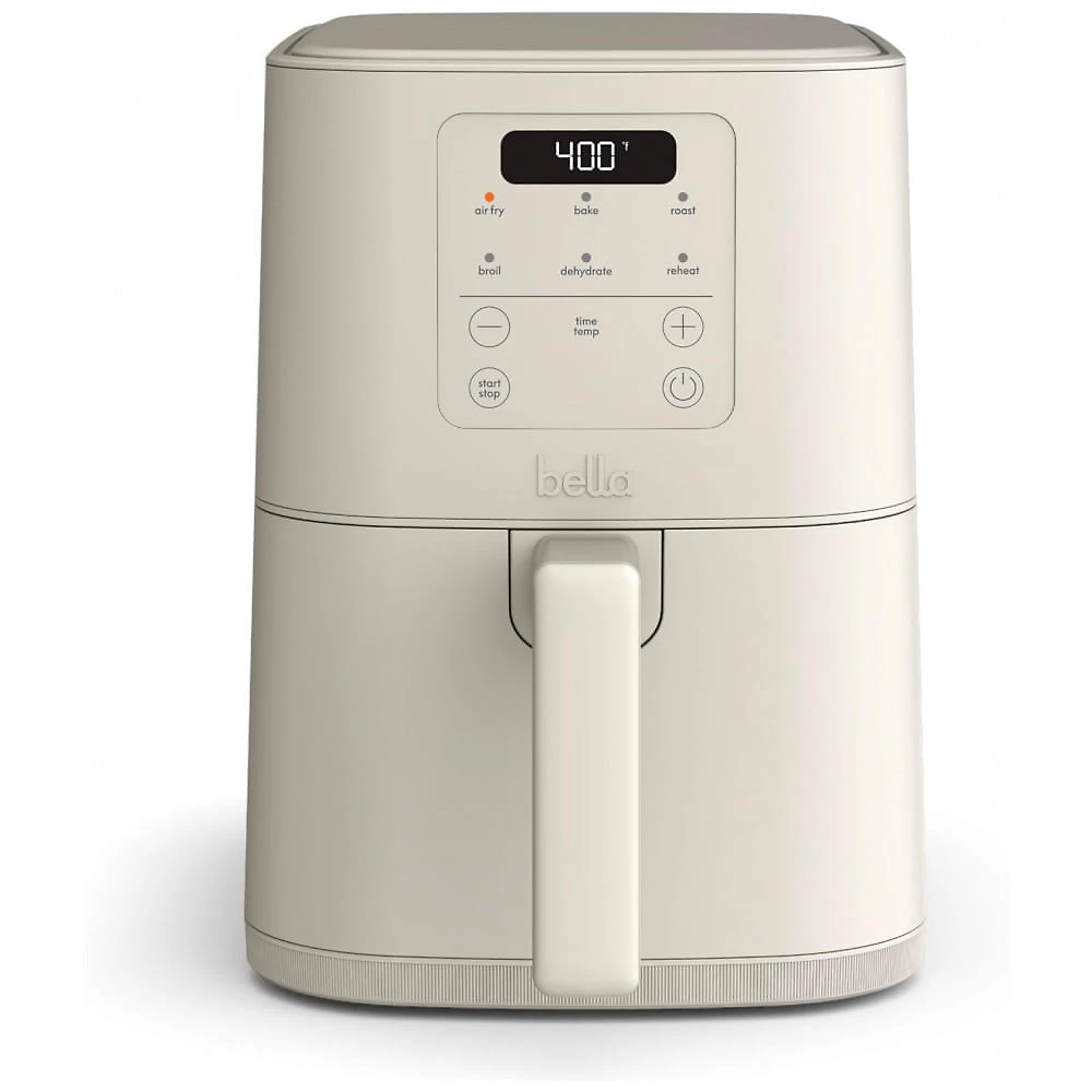 BELLA Air Fryer Slim 4L com Revestimento Cerâmico Antiaderente, 6 Modos, 1300W e Capacidade para 1,5kg