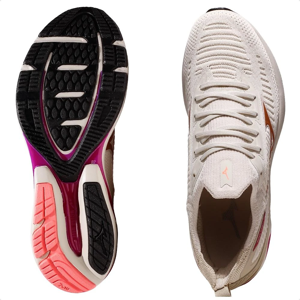 Tênis Mizuno Wave Mirai 7 Feminino Bege / Rosa - 34