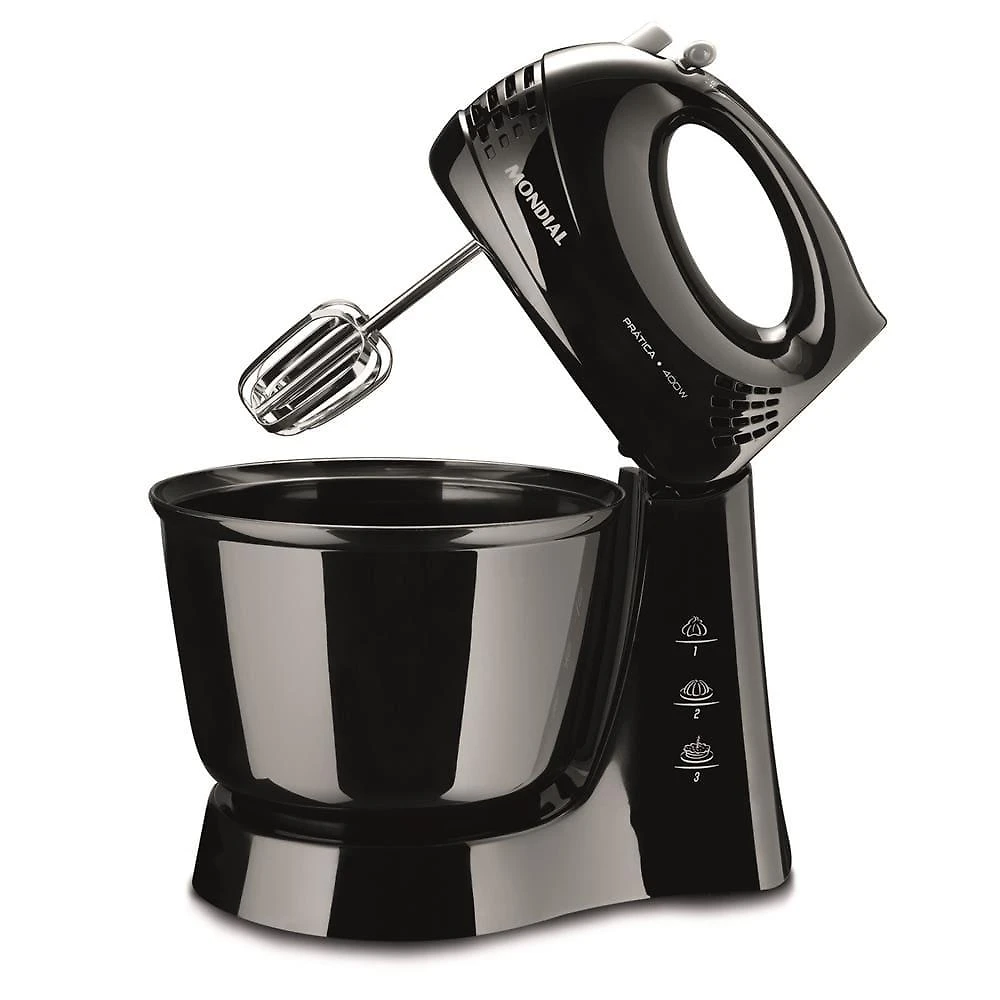 Conjunto especial mondial kt-105-b (espremedor premium + batedeira prática + liquidificador turbo power) - preto