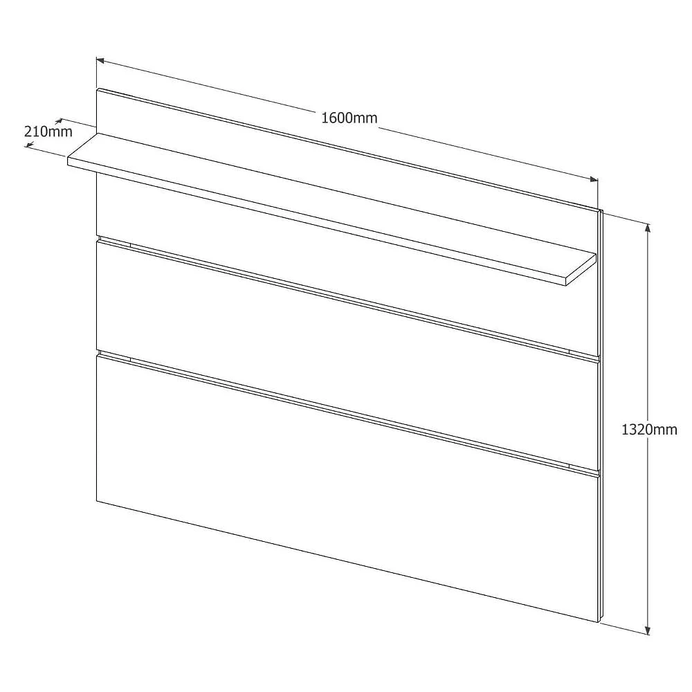 Miniatura Rack com Painel para Tv 60 Polegadas Pés em Madeira Maciça Off White/Freijó