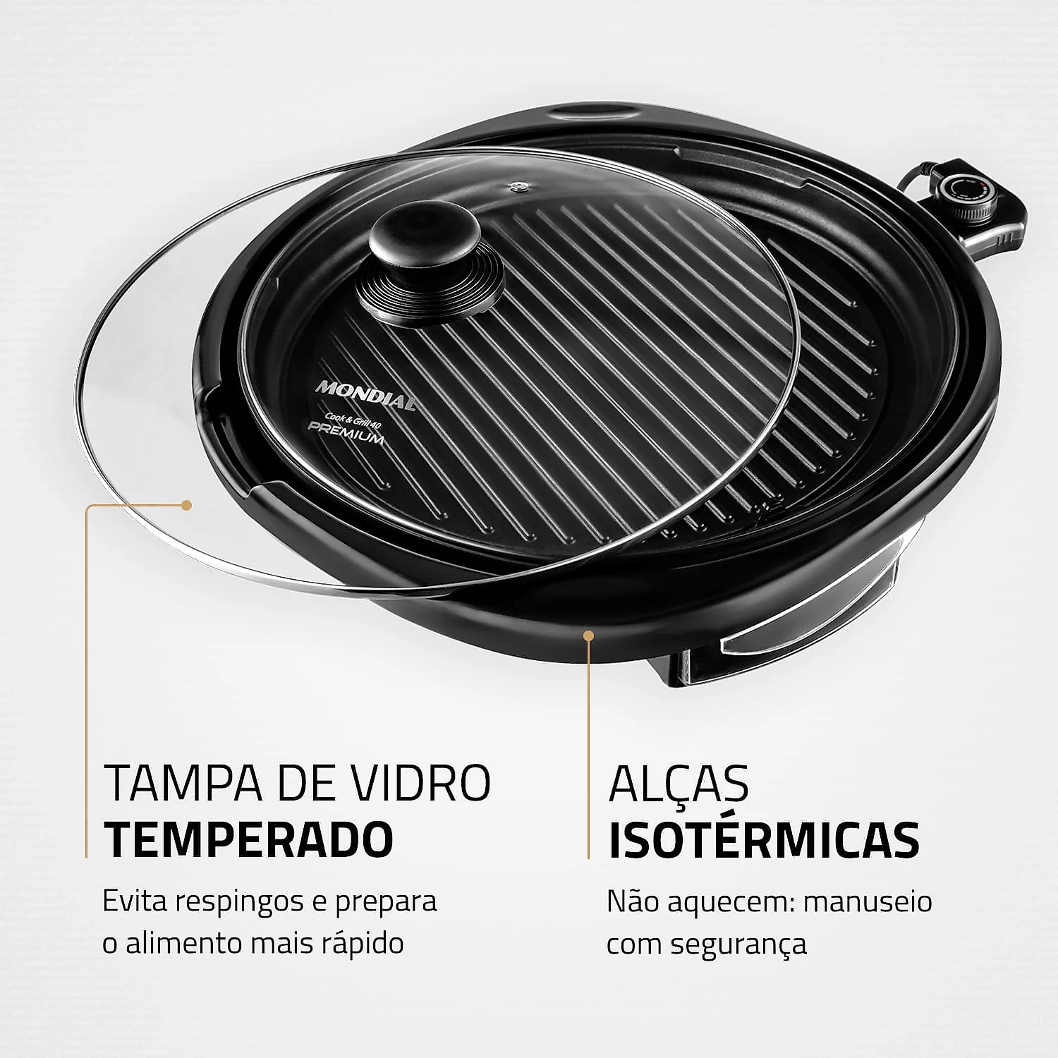 Grill Redondo Mondial Cook & Grill 40 G-03 GRILL-127V-PRETO