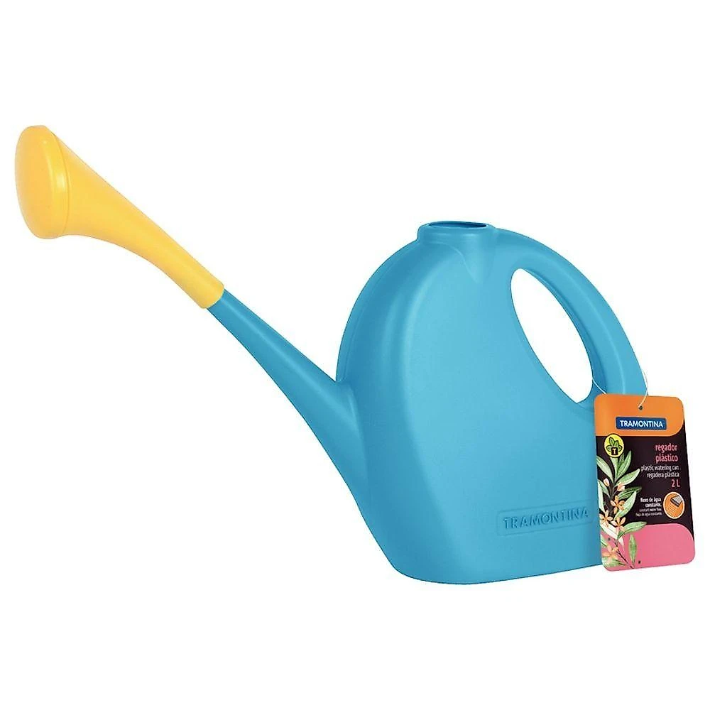 Kit Infantil Criança Plantando com Pá Regador Vaso Ancinho e Avental Laranja Tramontina