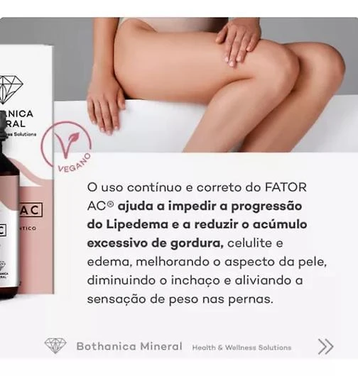 Miniatura Fator Ac Bothânica Mineral Lipedema, Celulite E Inchaço