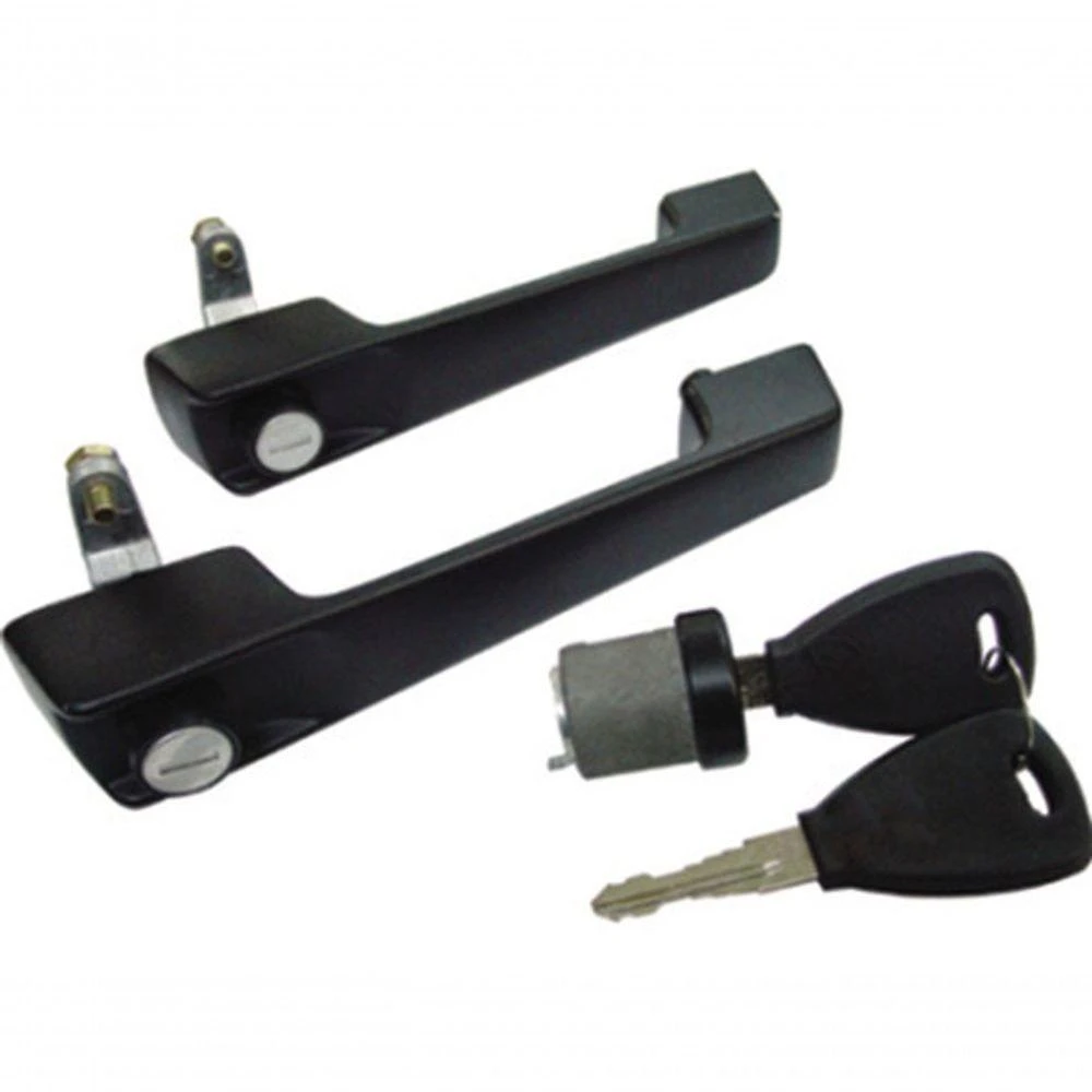 Kit Maçanetas Externa e Cilindro de Ignição com Chave Preto Linha 608 Mercedes-Benz Universal