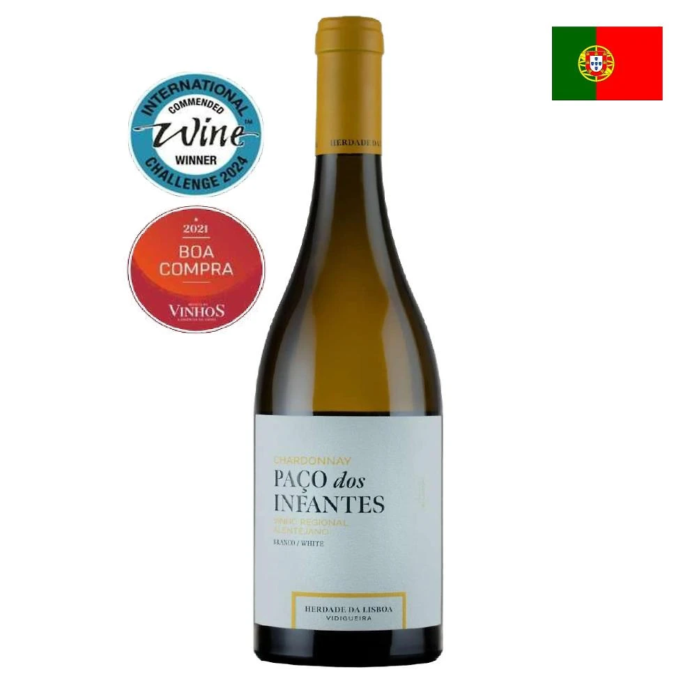 Vinho paço dos infantes branco chardonnay herdade da lisboa 750ml