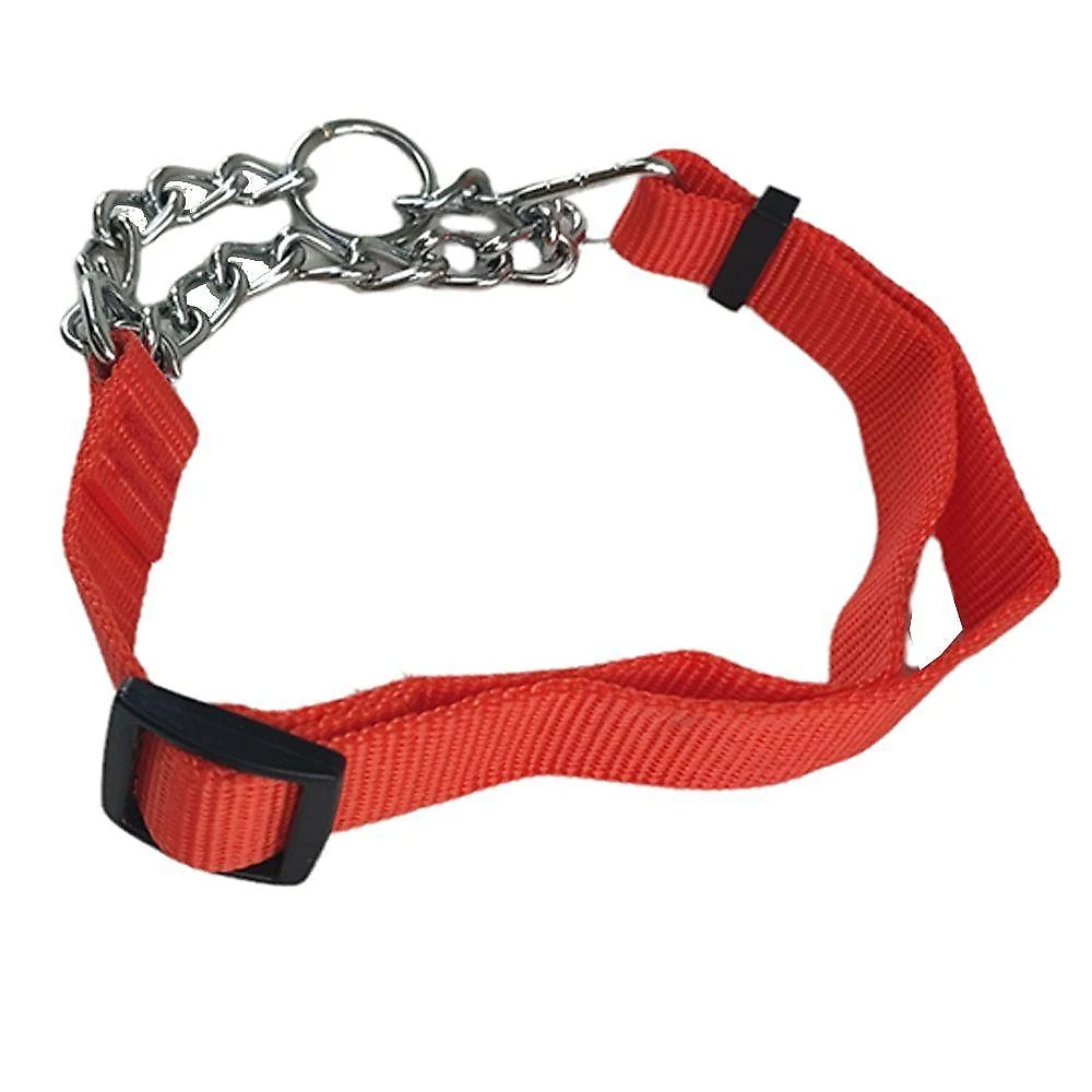 Coleira Corrente Nylon 2.5cm Ajustavel Aço Elo Torcido