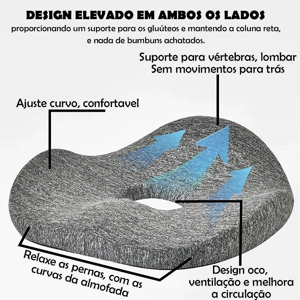 Almofada Ortopédica Ideal Importados BSL3761 Alívio de Dores Lombares 40CM webcontinental-7794412101747
