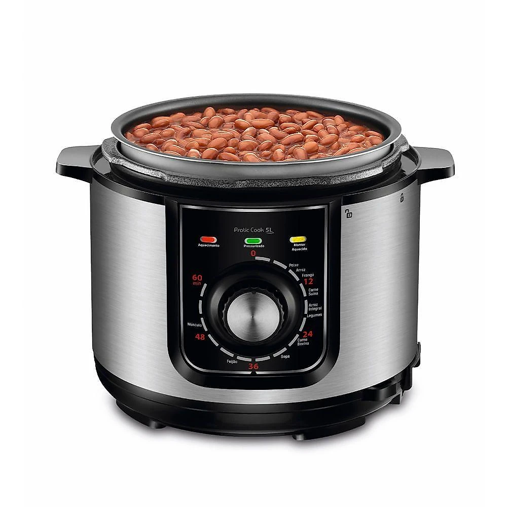 Panela Elétrica De Pressão-preto/inox 220v-preto/inox 220V