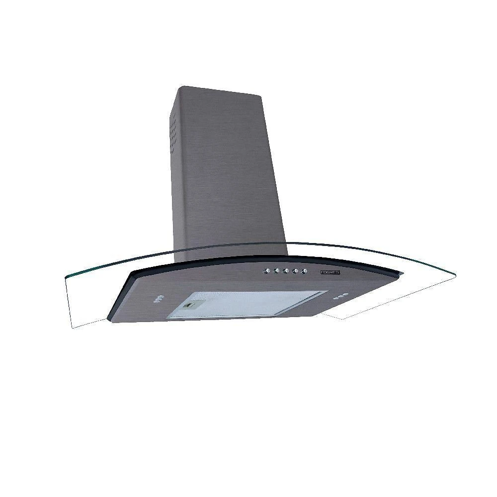Coifa Fogatti De Parede Clean Vidro Curvo Kromanox 70cm 220v