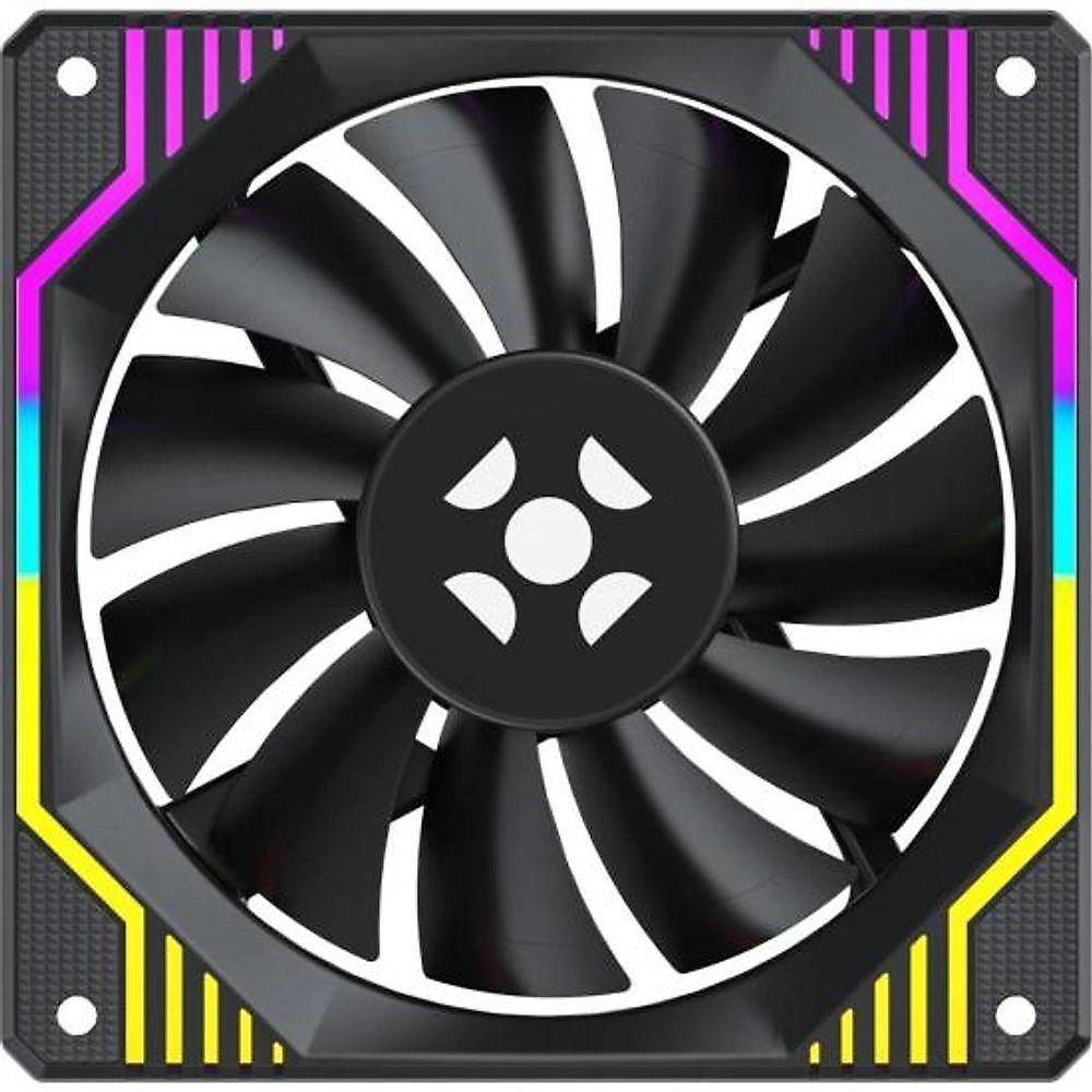 Kit Cooler Fan ARGB para PC Frosty F002 com Rolamento Hidráulico e Funcionamento Silencioso Preto