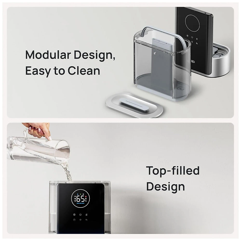 Umidificador Inteligente Dreo 8L HM717S Prata Vapor Quente e Frio 110-120V