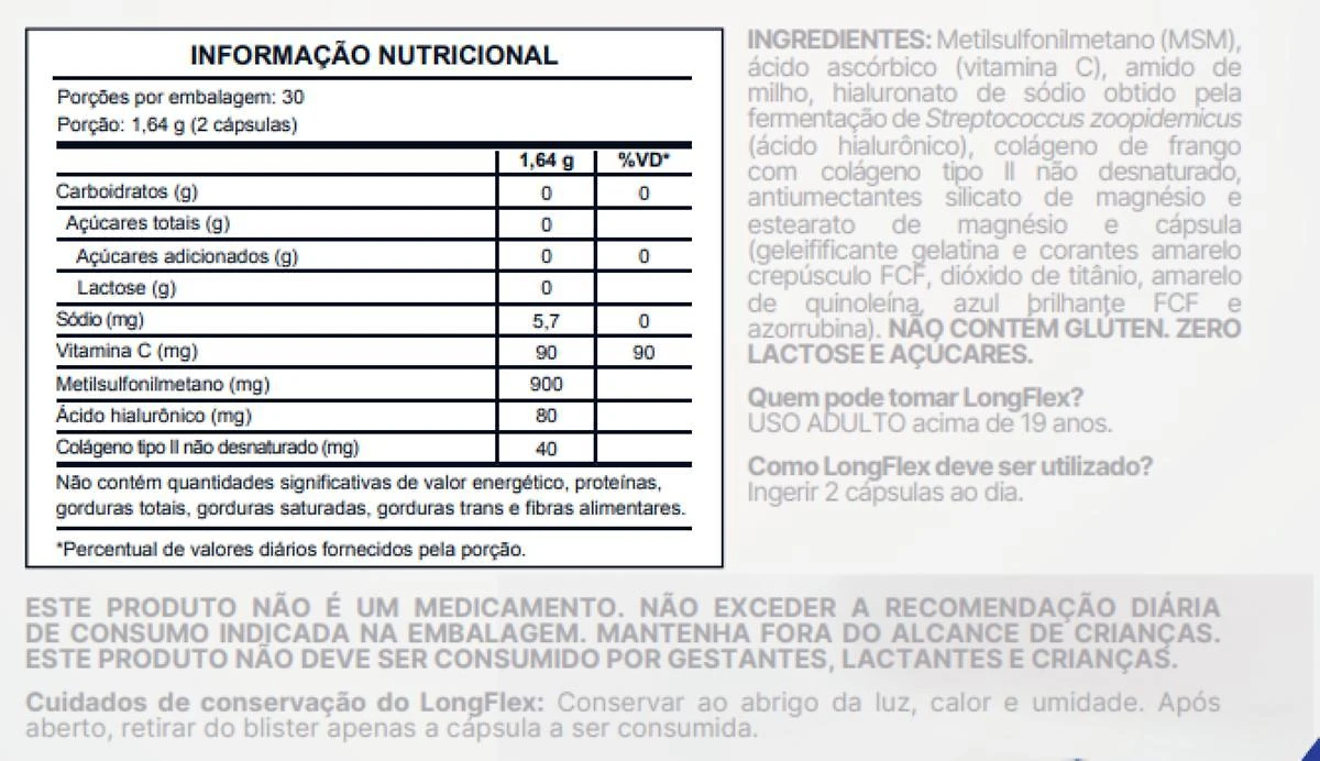 Miniatura Suplemento Alimentar Supera Longflex 60 Cápsulas