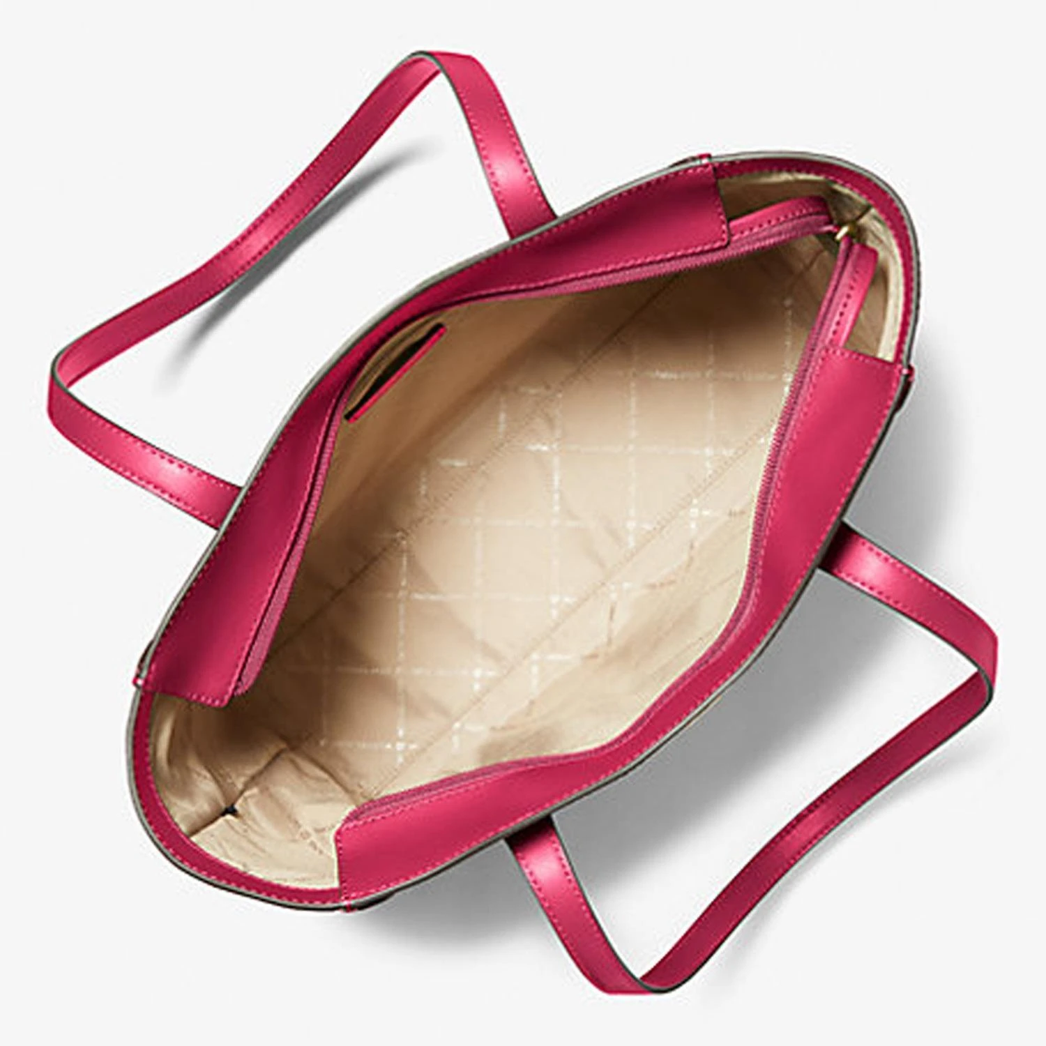 Miniatura Bolsa De Ombro Michael Kors Leida Tote Grande Electric Pink