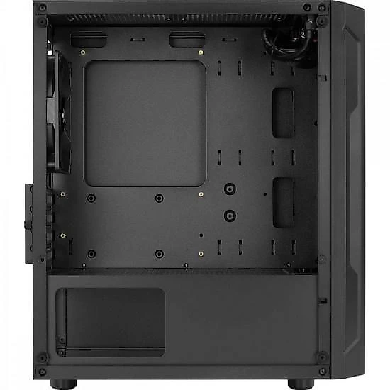Gabinete gamer aerocool trinity mini preto lateral vidro