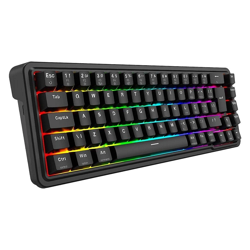 Miniatura Teclado Magnético Gamer Redragon Nova, 65%, RGB, Switch UltraMag Linear, ABNT2, Preto - K709RGB-M