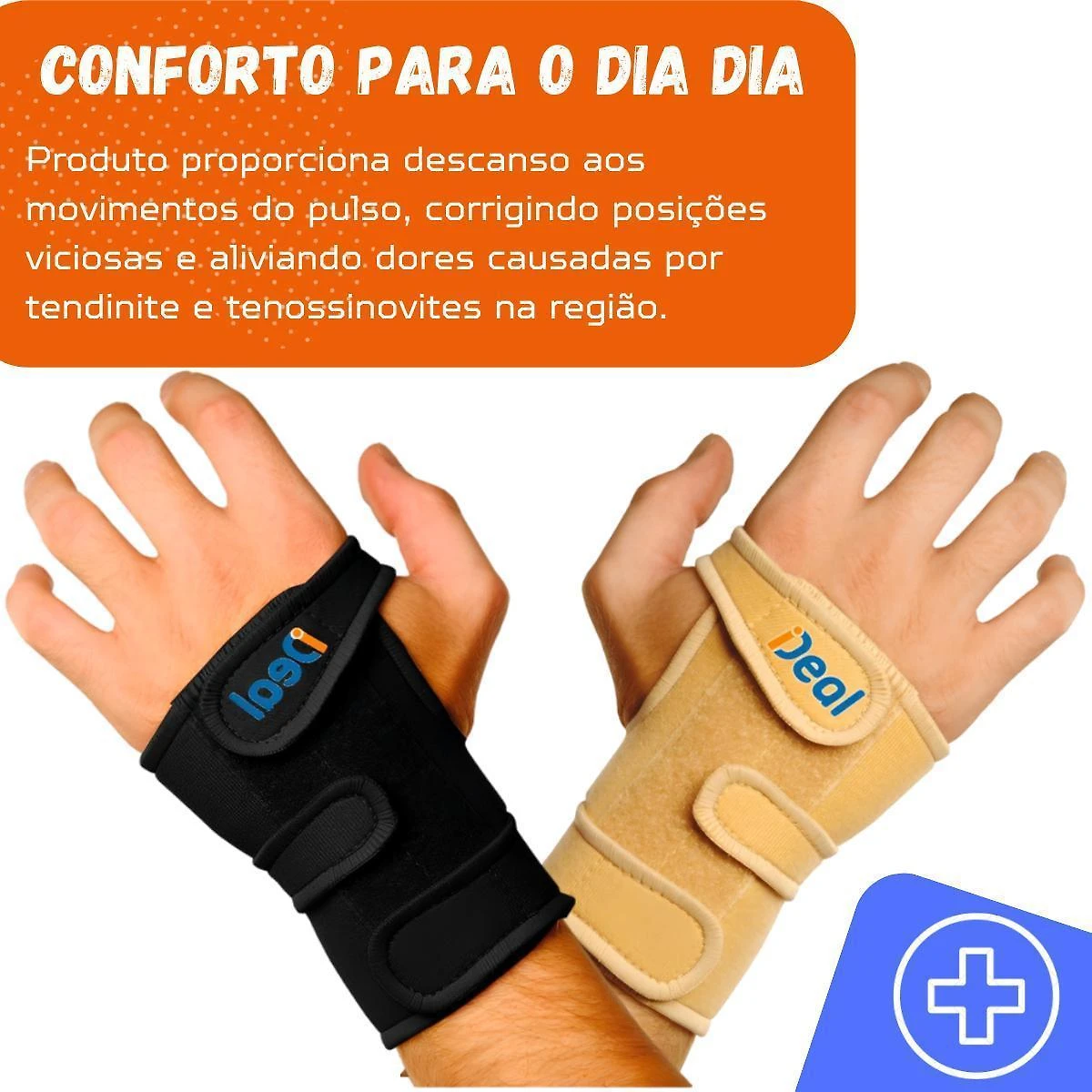 Miniatura Munhequeira Com Tala Órtese Punho Mão - Esquerdo Preto M