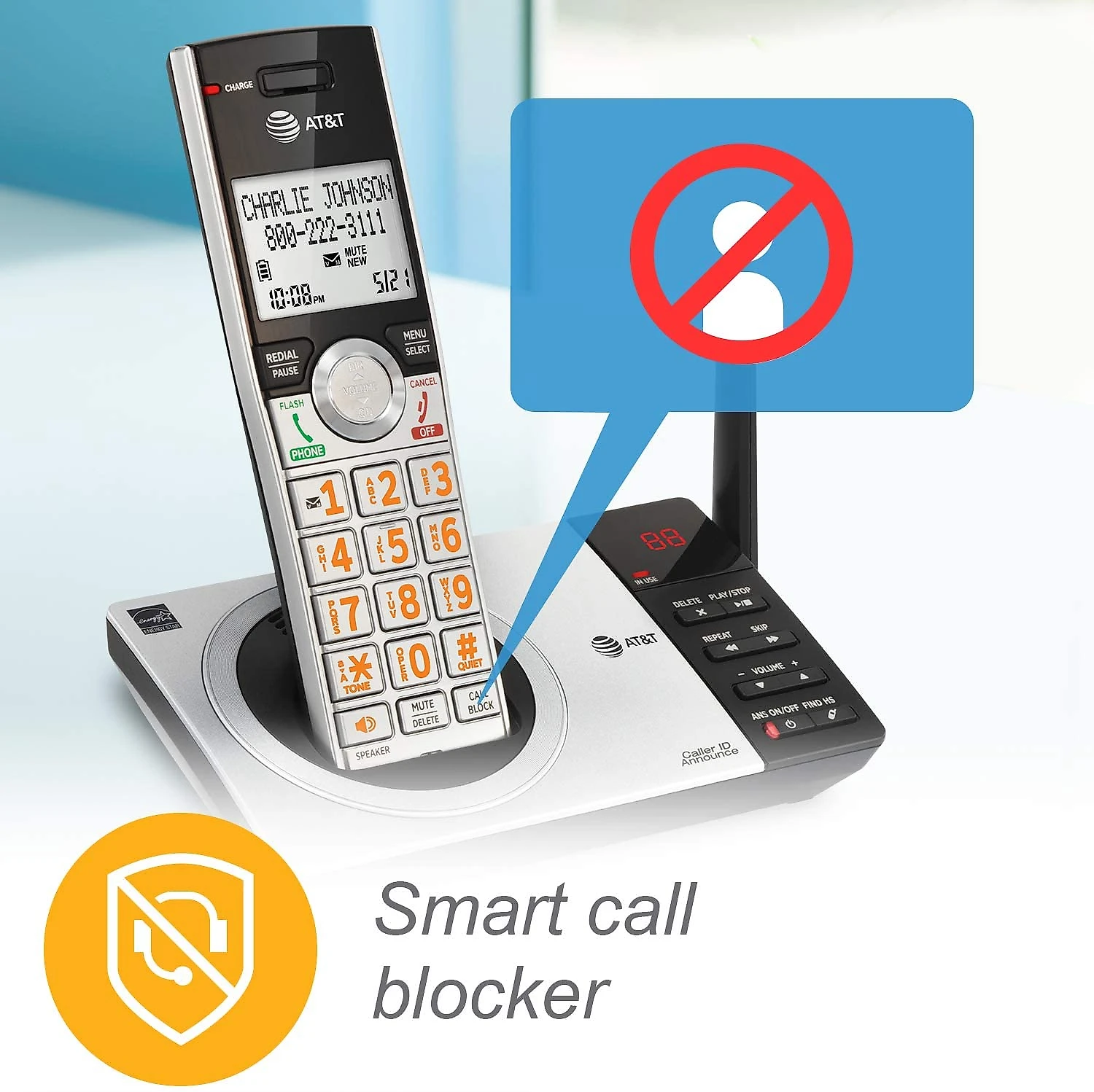 AT e T CL82307 Telefone sem Fio com Sistema de Atendimento Digital 3 Unidades