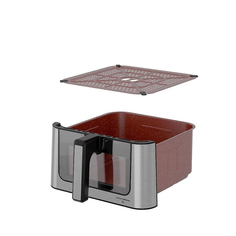 Air Fryer Britânia 8L Redstone Visor Glass BAF80A 110V