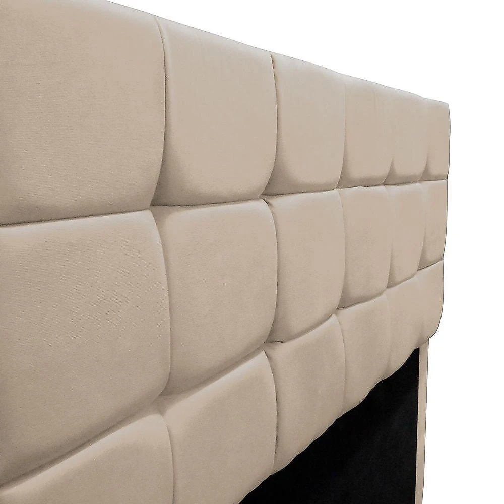 Cabeceira Queen 160 Cm Estofada Talita Em Suede Com Frame Rose
