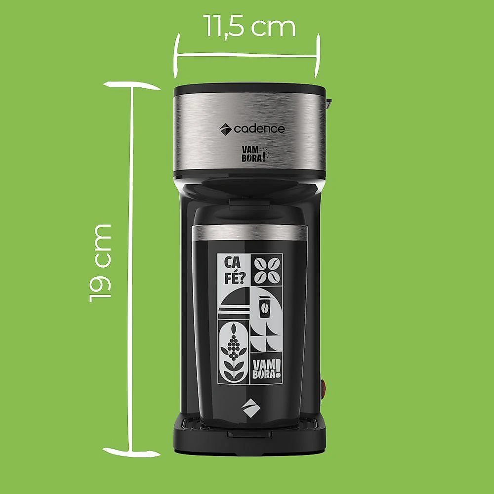 Cafeteira Elétrica Cadence Vambora Com Copo Térmico 110V