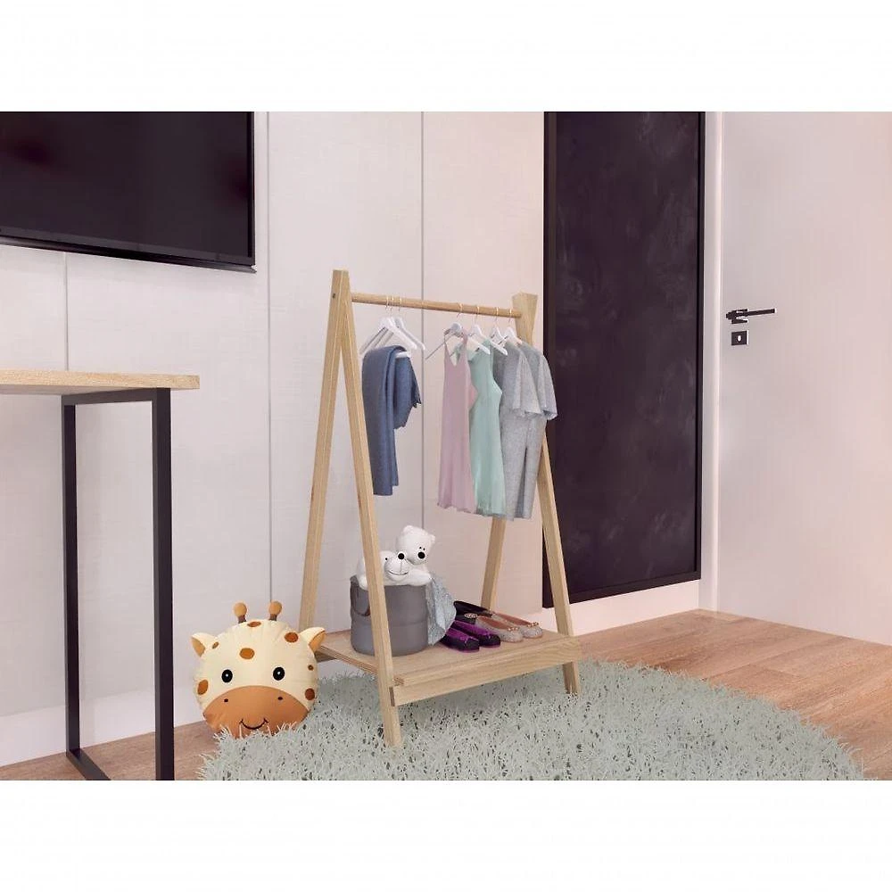 Cabideiro Montessoriano Infantil Leve Para Quartos
