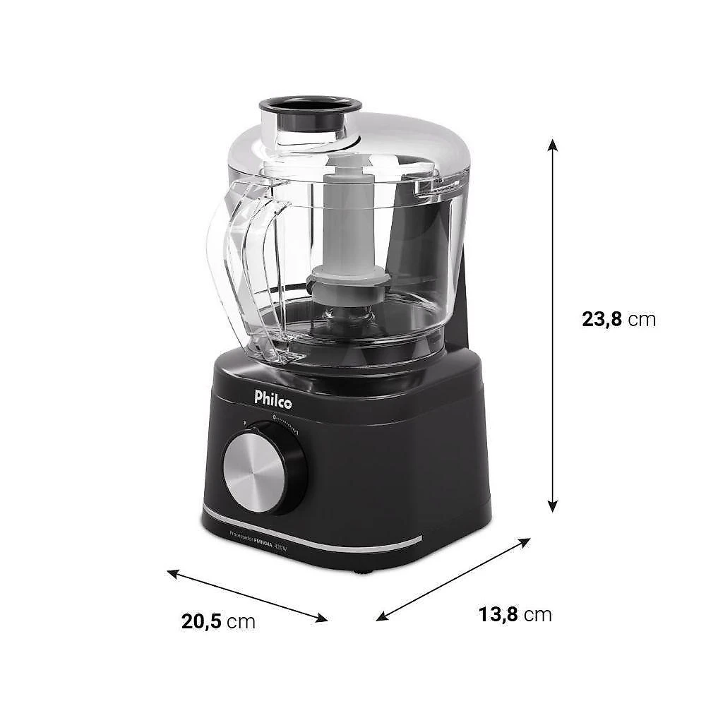 Processador de Alimentos Britânia PMN04A 420W 0,5L Preto Bivolt