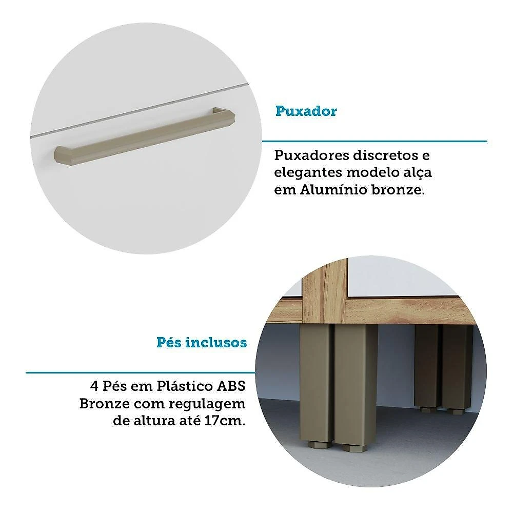 Paneleiro Torre Quente com 2 Portas 2 Gavetas e Espaço Micro-ondas 100% MDF Vicenza Espresso Móveis Paneleiro Torre Quente com 2 Portas 2 Gavetas e Espaço para Micro-ondas 100% Mdf Vicenza Espresso Mó Amêndoa/Branco