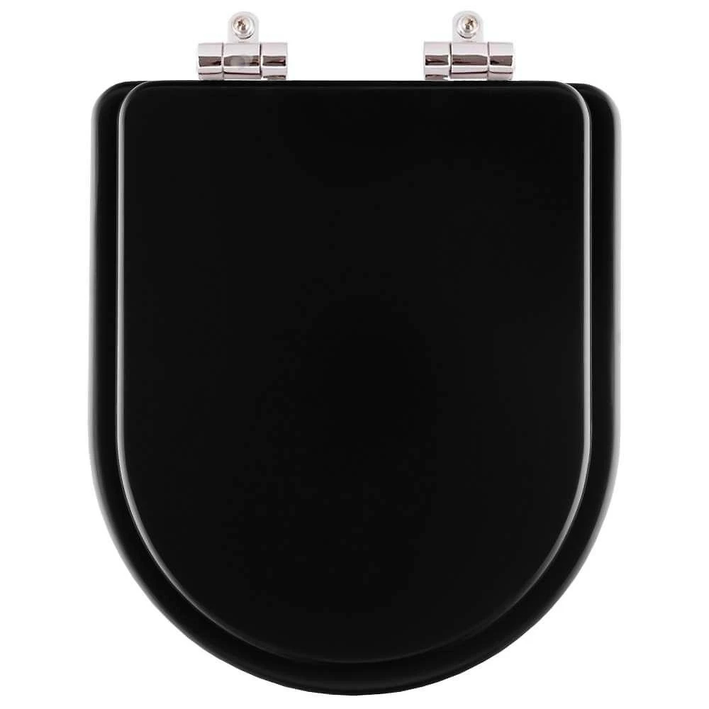 Assento Sanitário Link Alongado Resina Plástica Fechamento Suave Preto Fosco Pontto Lavabo