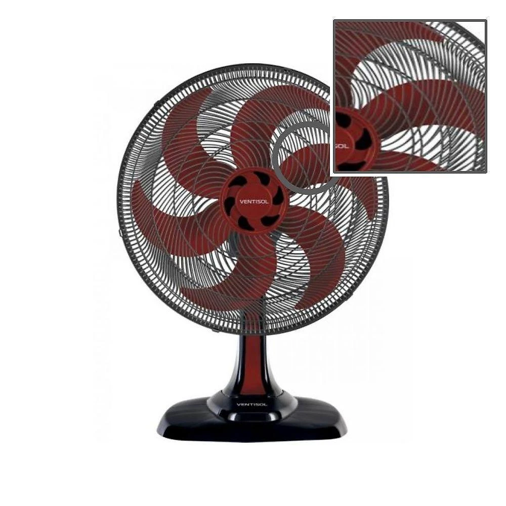 Ventilador De Mesa Ventisol Turbo 6 50cm Vermelho 220V