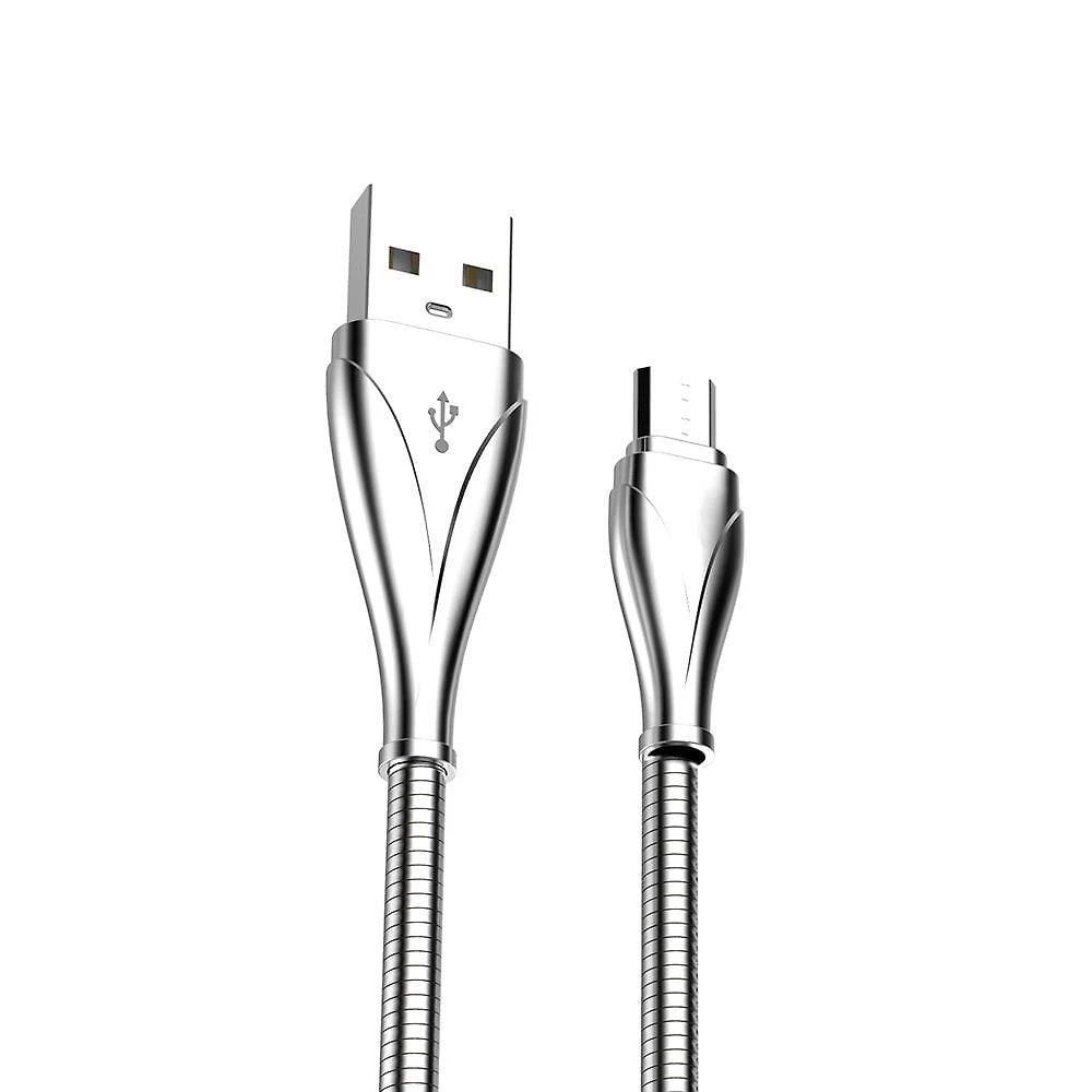 Cabo USB-Micro USB C3tech CB-M190GY para Recarga e Sincronização Fast Charger 1 METRO Cinza 1